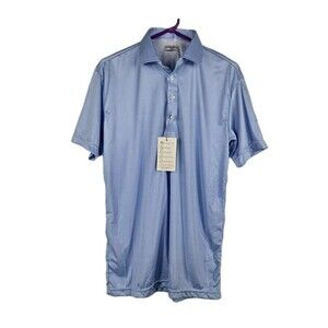 Collars & Co Mens Size Medium Short Sleeve Dress Collar Polo NWT CC81